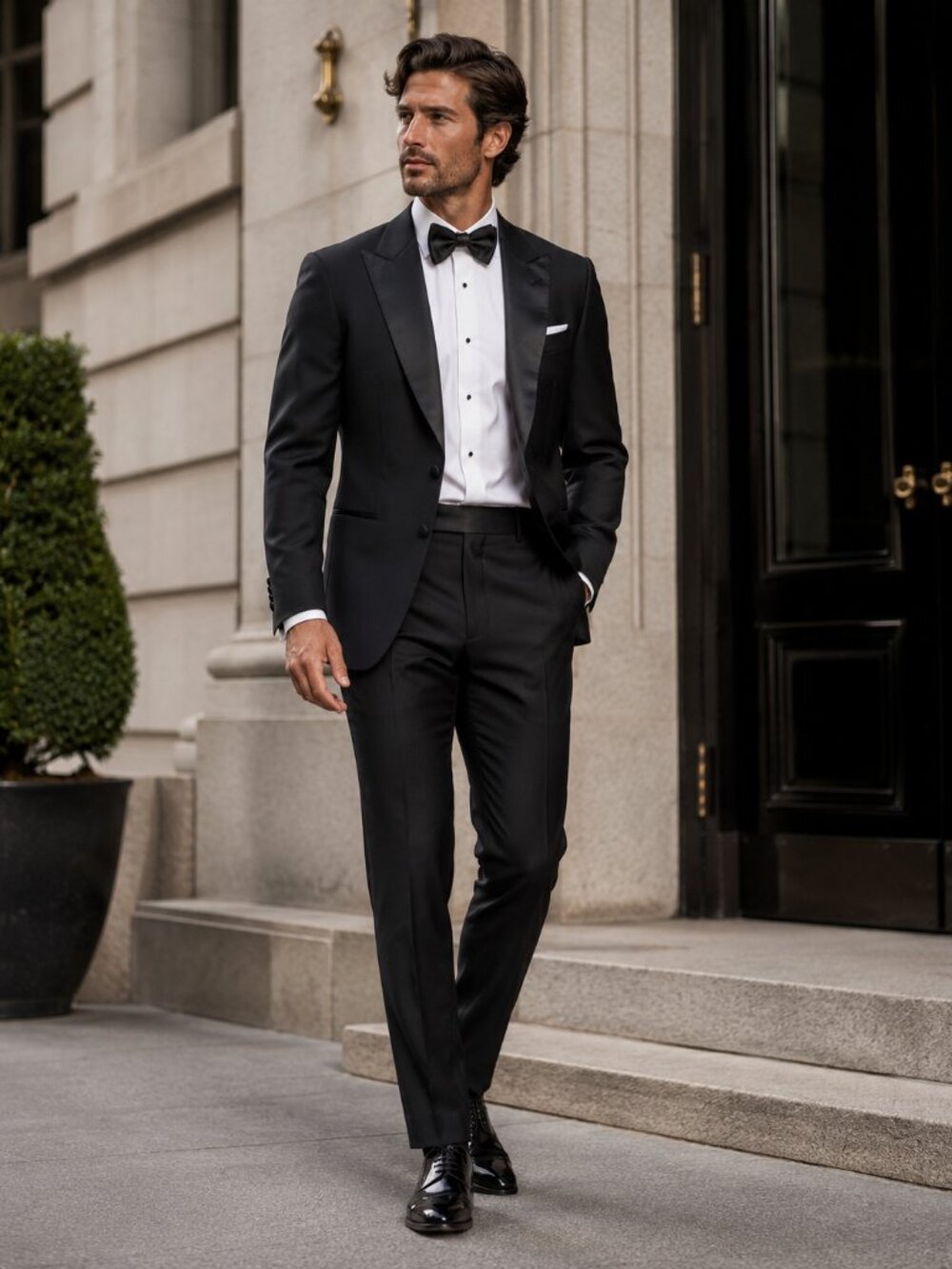 Suitsupply Lazio 2 Piece Tuxedo Suit | US 46 | Pants 42 Pure Wool | Black